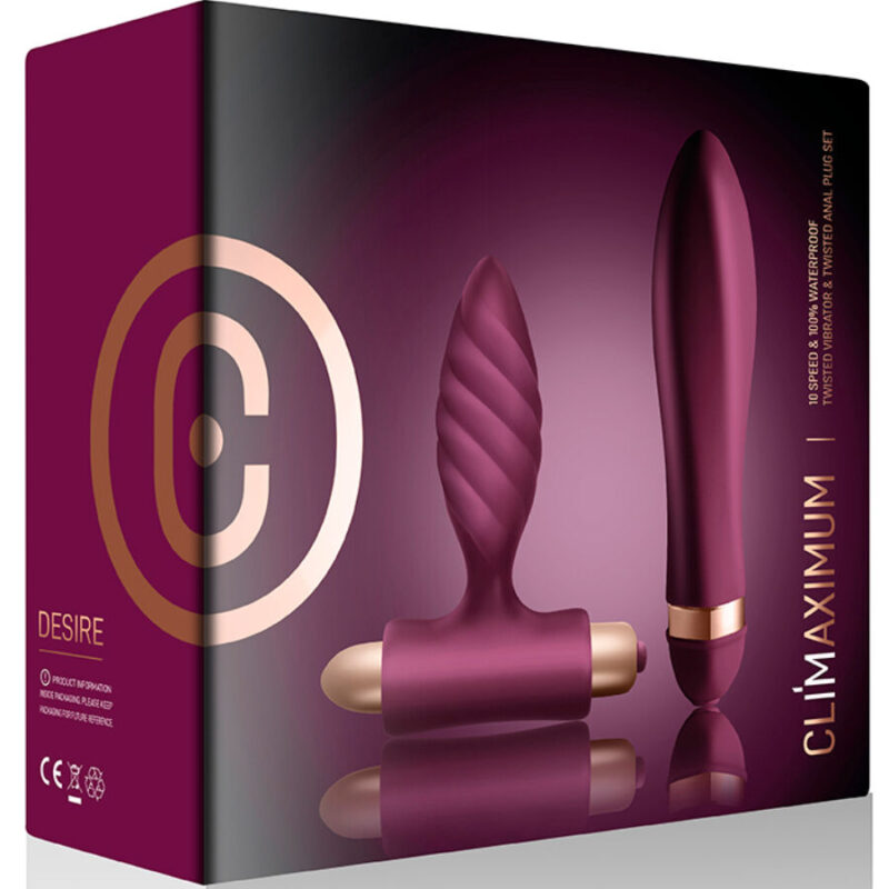 CLIMAXIMUM – DESIRE KIT TWISTED VIBRATOR + ANAL PLUG Others | SEX Shop Ireland 8