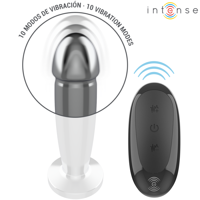 INTENSE – ANAL PLUG 10 VIBRATIONS METAL DILDO WITH REMOTE CONTROL M Anal Dildo | SEX Shop Ireland 6