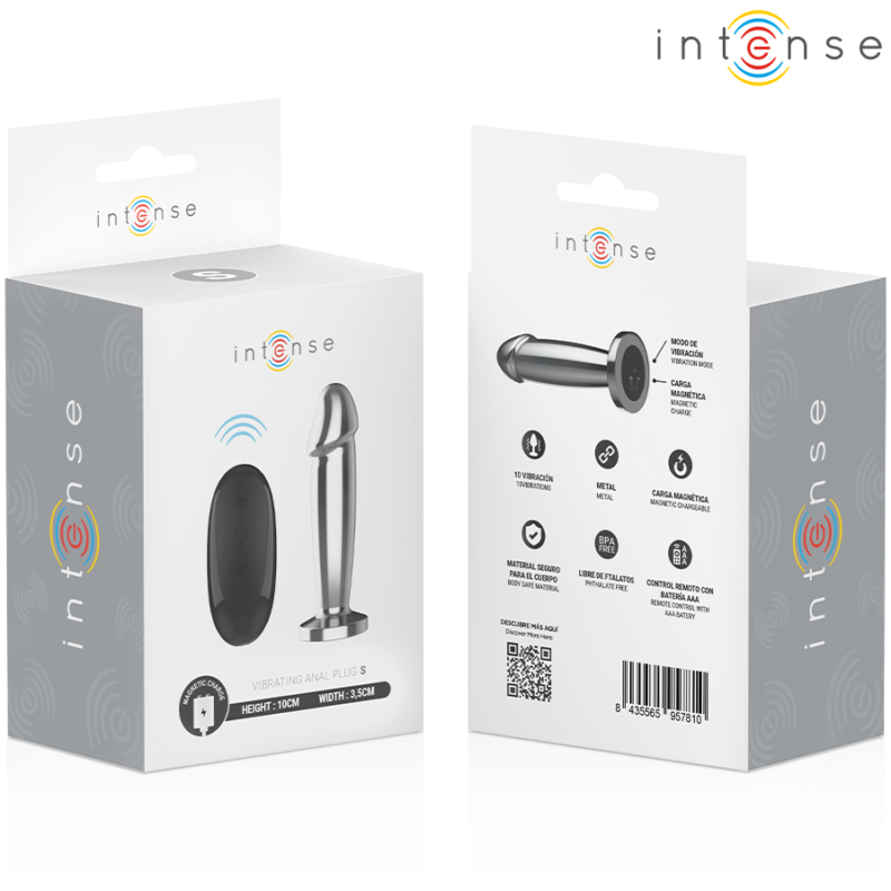 INTENSE – ANAL PLUG 10 VIBRATIONS METAL DILDO WITH REMOTE CONTROL S Anal Dildo | SEX Shop Ireland 11