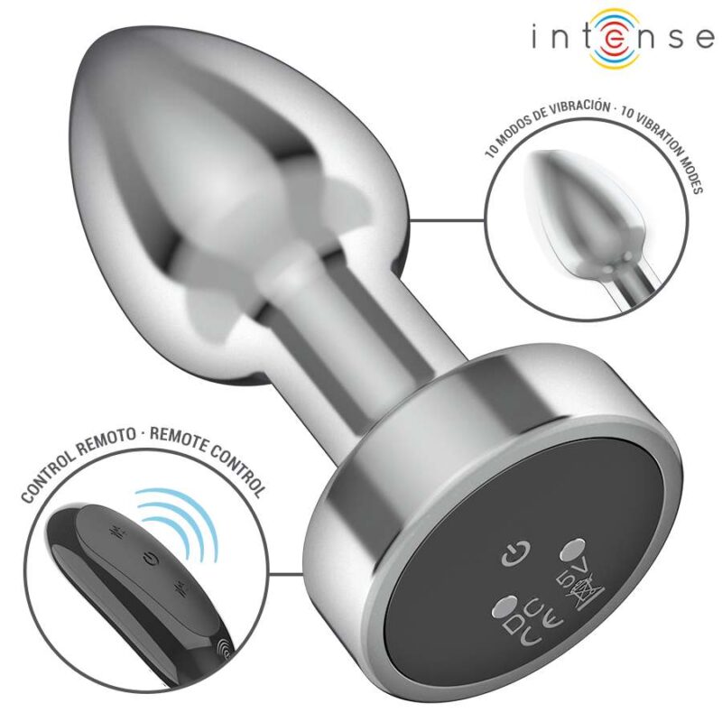 INTENSE – ANAL PLUG 10 VIBRATIONS METAL WITH REMOTE CONTROL S Anal Dildo | SEX Shop Ireland 5