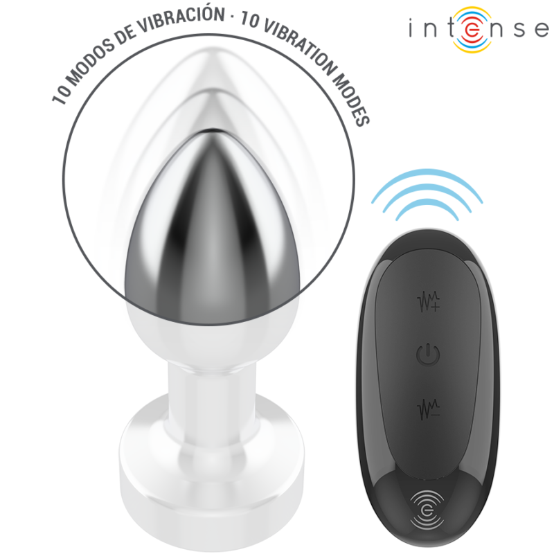 INTENSE – ANAL PLUG 10 VIBRATIONS METAL WITH REMOTE CONTROL S Anal Dildo | SEX Shop Ireland 6