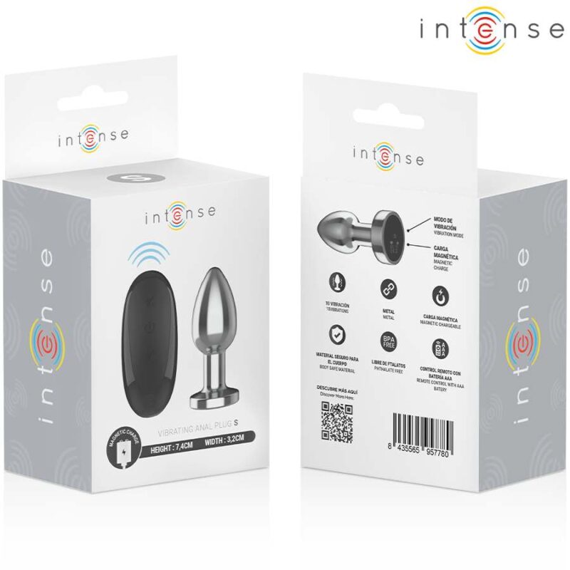 INTENSE – ANAL PLUG 10 VIBRATIONS METAL WITH REMOTE CONTROL S Anal Dildo | SEX Shop Ireland 10