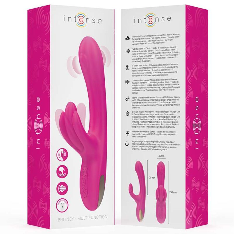 INTENSE – BRITNEY MULTIFUNCTION RABBIT VIBRATOR 23 CM PINK Rabbit Vibrators | SEX Shop Ireland 11