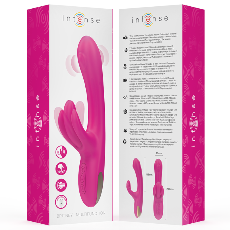 INTENSE – BRITNEY MULTIFUNCTION RABBIT VIBRATOR 23 CM PINK Rabbit Vibrators | SEX Shop Ireland 11