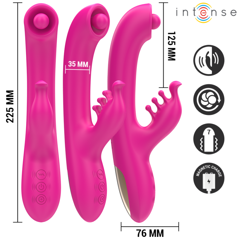 INTENSE – CHRISTINA MULTIFUNCTION RABBIT VIBRATOR 22.5 CM PINK Rabbit Vibrators | SEX Shop Ireland 6