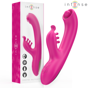 INTENSE – CHRISTINA MULTIFUNCTION RABBIT VIBRATOR 22.5 CM PINK Rabbit Vibrators | SEX Shop Ireland