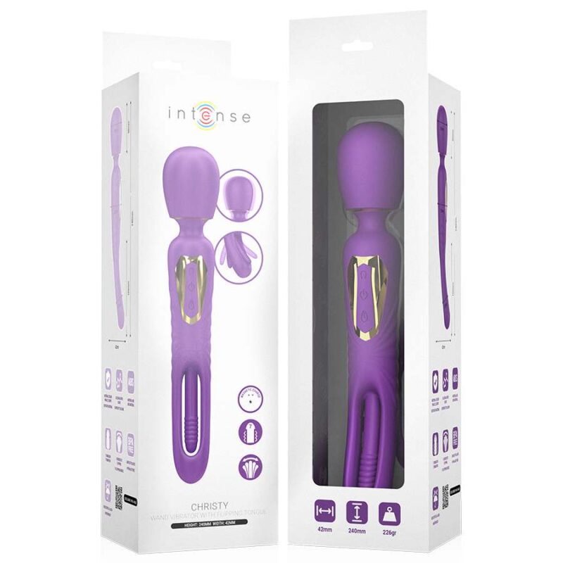 INTENSE – CHRISTY VIBRATING WAND WITH FLIPPING TONGUE Sex Toys | SEXstore.ie 10