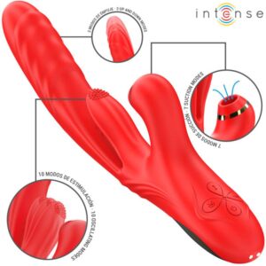 INTENSE – KAROL MULTIFUNCTION VIBRATOR THRUST & STIMULATION & STIMULATING WAVES RED Rabbit Vibrators | SEXstore.ie 3