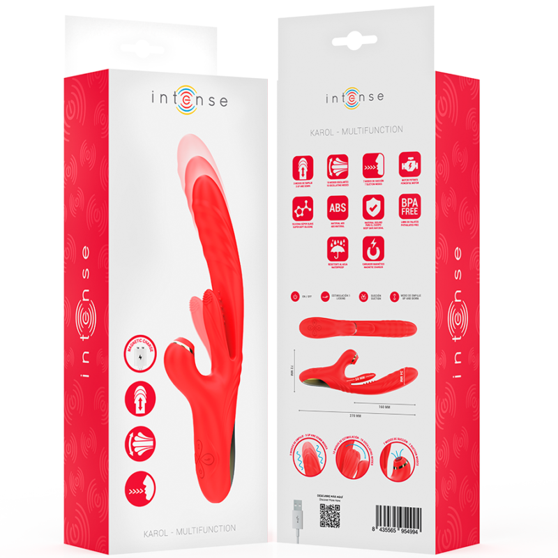 INTENSE – KAROL MULTIFUNCTION VIBRATOR THRUST & STIMULATION & STIMULATING WAVES RED Rabbit Vibrators | SEX Shop Ireland 11