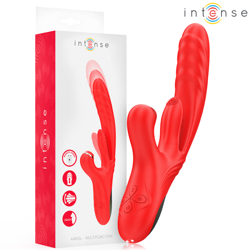 INTENSE – KAROL MULTIFUNCTION VIBRATOR THRUST & STIMULATION & STIMULATING WAVES RED Rabbit Vibrators | SEX Shop Ireland 4