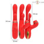 INTENSE – KATY MULTIFUNCTION CLITORIS STIMULATOR 4 INTERCHANGEABLE HEADS RED Rabbit Vibrators | SEXstore.ie 15