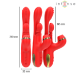 INTENSE – KATY MULTIFUNCTION CLITORIS STIMULATOR 4 INTERCHANGEABLE HEADS RED Rabbit Vibrators | SEX Shop Ireland 15