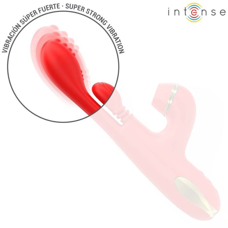 INTENSE – KATY MULTIFUNCTION CLITORIS STIMULATOR 4 INTERCHANGEABLE HEADS RED Rabbit Vibrators | SEXstore.ie 10