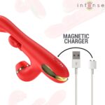 INTENSE – KATY MULTIFUNCTION CLITORIS STIMULATOR 4 INTERCHANGEABLE HEADS RED Rabbit Vibrators | SEXstore.ie 20