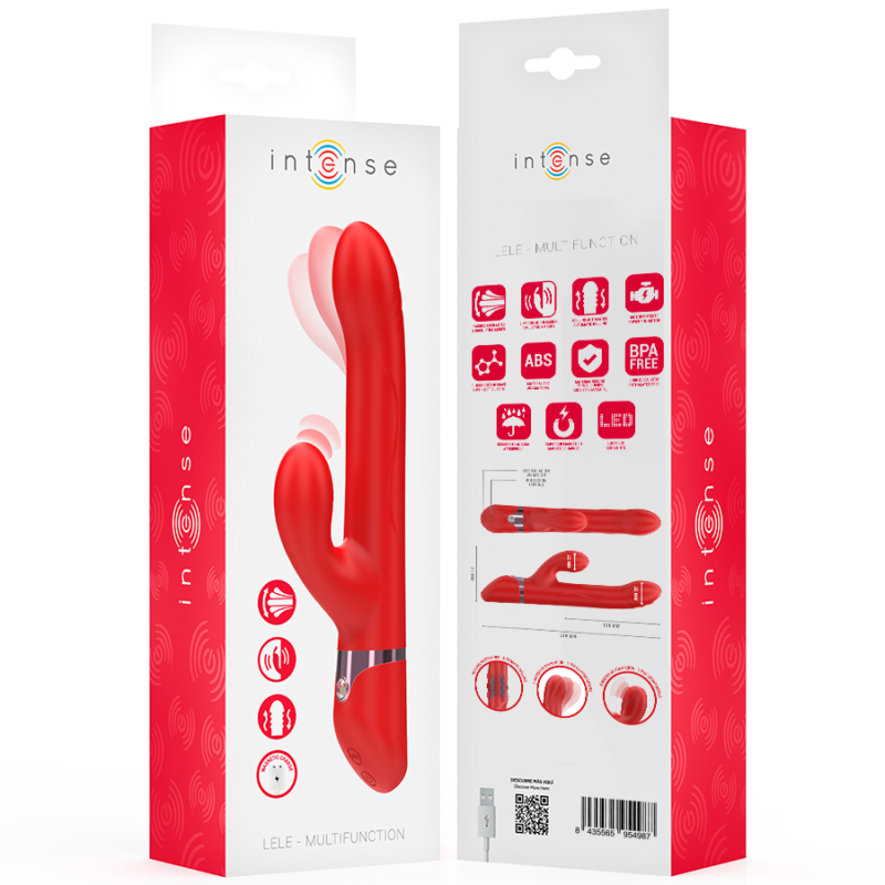 INTENSE – LELE MULTIFUNCTION VIBRATOR ROTATING & OSCILLATION & STIMULATION RED Rabbit Vibrators | SEX Shop Ireland 11