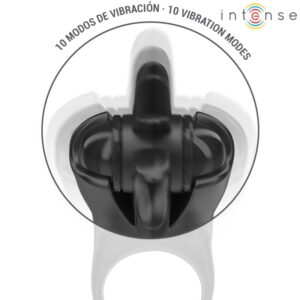 INTENSE – MABEL VIBRATING RING 10 VIBRATIONS WITH CLITORIS STIMULATOR BLACK Cock Rings | SEXstore.ie 3