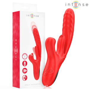 INTENSE – ROSALIA MULTIFUNCTION VIBRATOR 3 IN 1 RED Rabbit Vibrators | SEX Shop Ireland