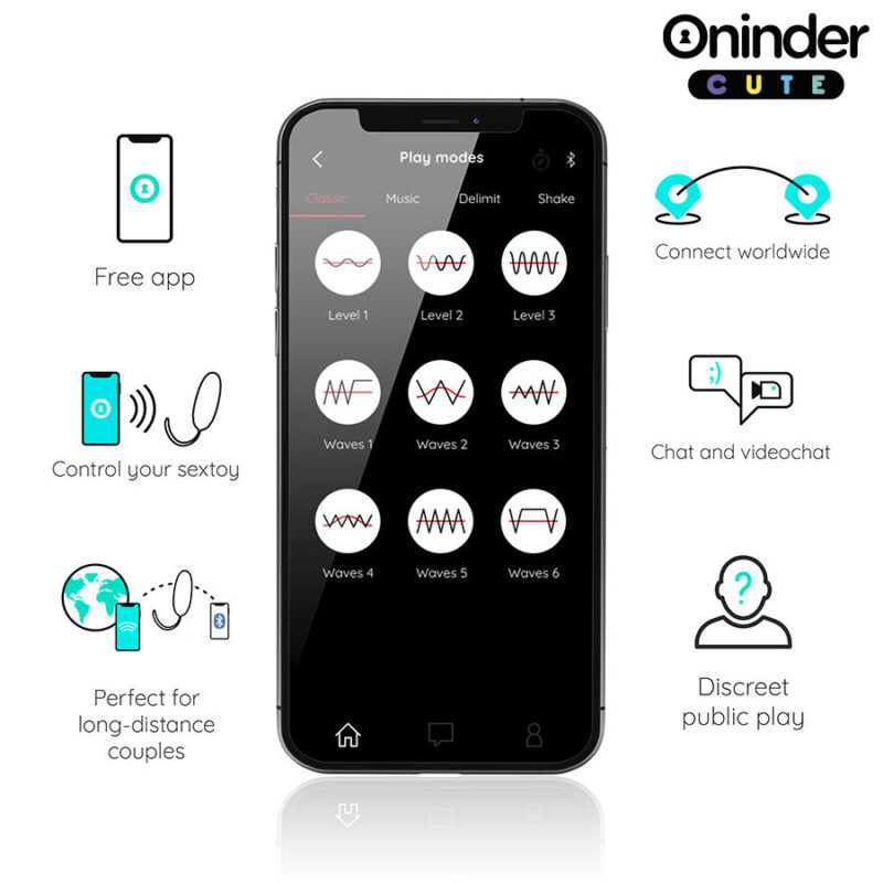 ONINDER CUTE – LOVE PLEASURE VIBRO-ROTATING SILICONE GEM EGG – FREE WORLDWIDE APP Balls, eggs and bullets | SEX Shop Ireland 6