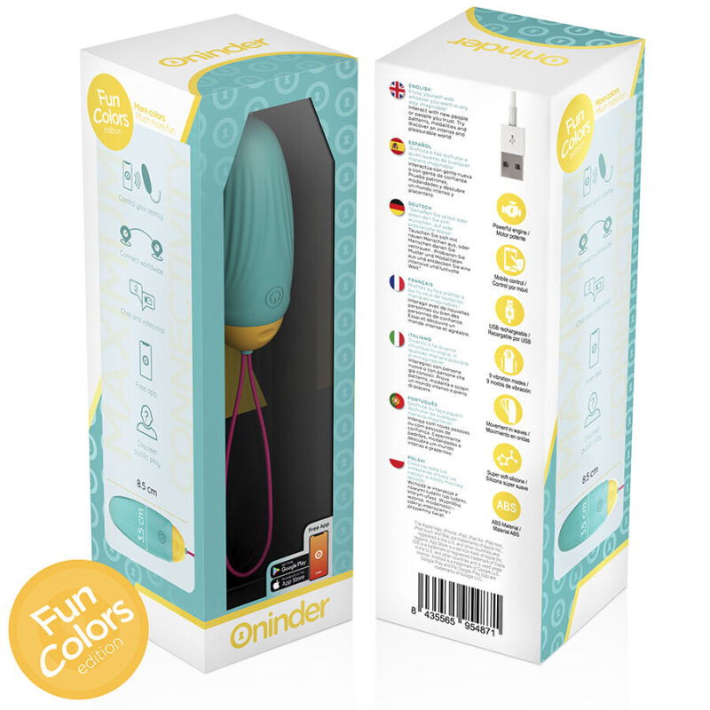 ONINDER CUTE – LOVE PLEASURE VIBRO-ROTATING SILICONE GEM EGG – FREE WORLDWIDE APP Balls, eggs and bullets | SEX Shop Ireland 10
