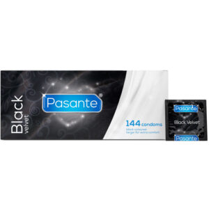 PASANTE – BLACK VELVET CONDOMS BOX 144 UNITS All Condom Box Sizes | SEX Shop Ireland 3