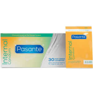 PASANTE – INTERNAL FEMALE CONDOMS BOX 30 UNITS All Condom Box Sizes | SEX Shop Ireland