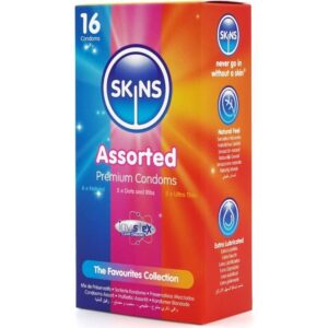 SKINS – ASSORTED PREMIUM CONDOMS PACK 16 All Condom Box Sizes | SEX Shop Ireland 3