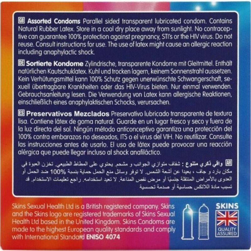 SKINS – ASSORTED PREMIUM CONDOMS PACK 4 All Condom Box Sizes | SEX Shop Ireland 7