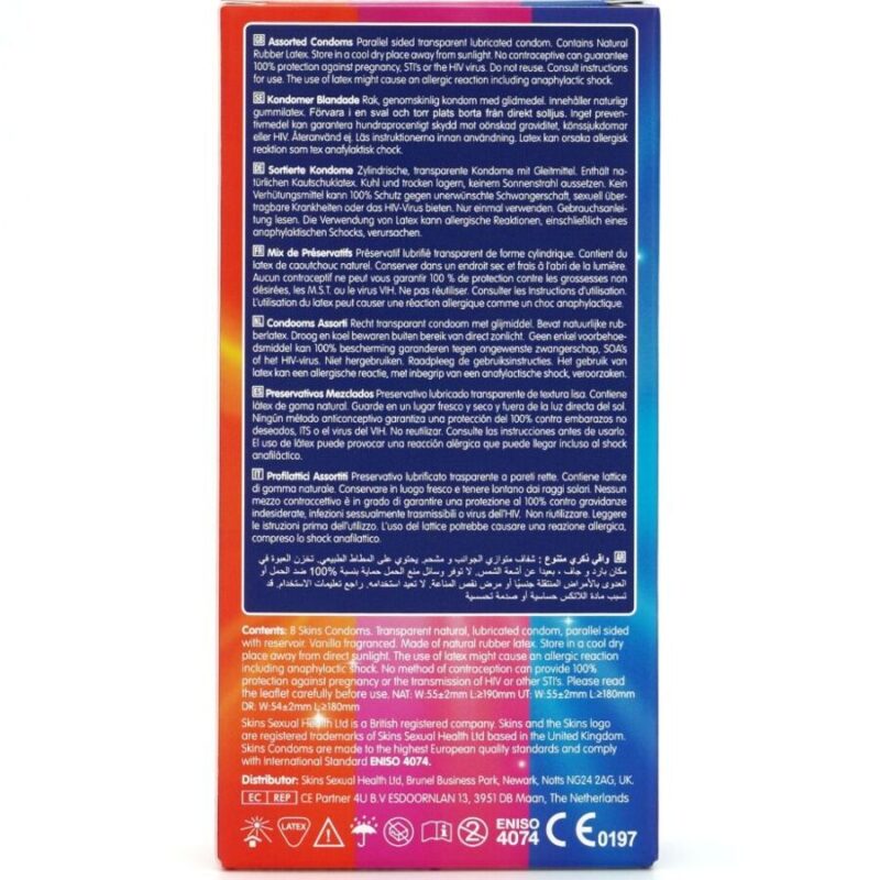 SKINS – ASSORTED PREMIUM CONDOMS PACK 8 All Condom Box Sizes | SEX Shop Ireland 7