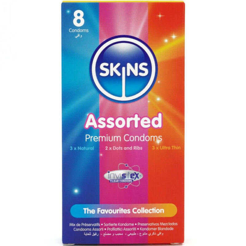 SKINS – ASSORTED PREMIUM CONDOMS PACK 8 All Condom Box Sizes | SEX Shop Ireland 4