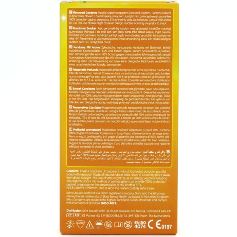 SKINS – BANANA PREMIUM CONDOMS PACK 8 All Condom Box Sizes | SEX Shop Ireland 7