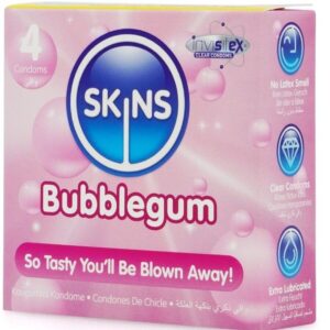SKINS – BUBBLEGUM PREMIUM CONDOMS PACK 4 All Condom Box Sizes | SEX Shop Ireland 3