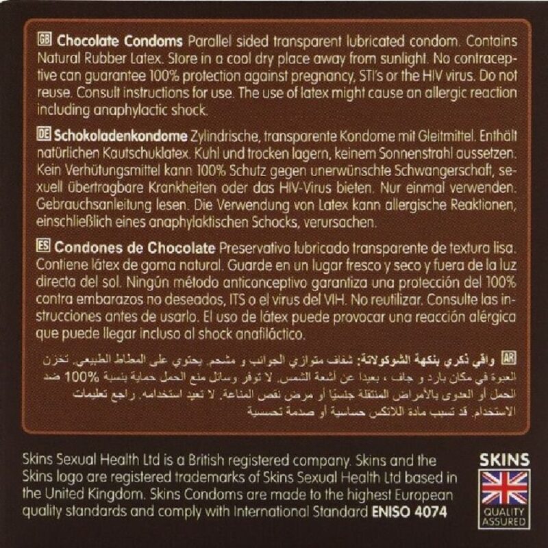 SKINS – CHOCOLATE PREMIUM CONDOMS PACK 4 All Condom Box Sizes | SEX Shop Ireland 7