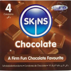 SKINS – CHOCOLATE PREMIUM CONDOMS PACK 4 All Condom Box Sizes | SEX Shop Ireland
