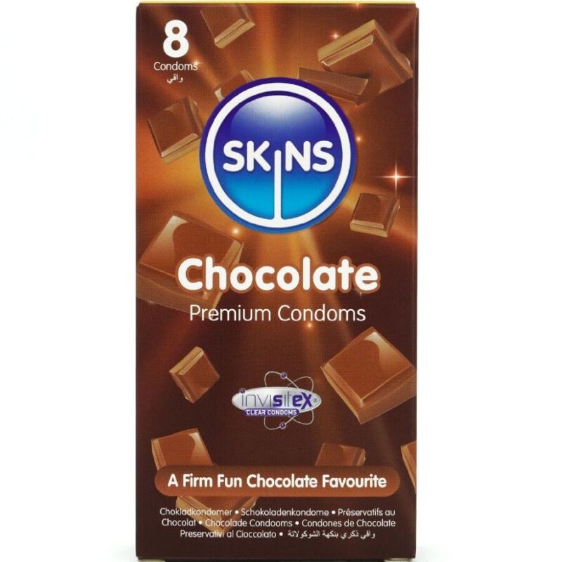 SKINS – CHOCOLATE PREMIUM CONDOMS PACK 8 All Condom Box Sizes | SEX Shop Ireland 4