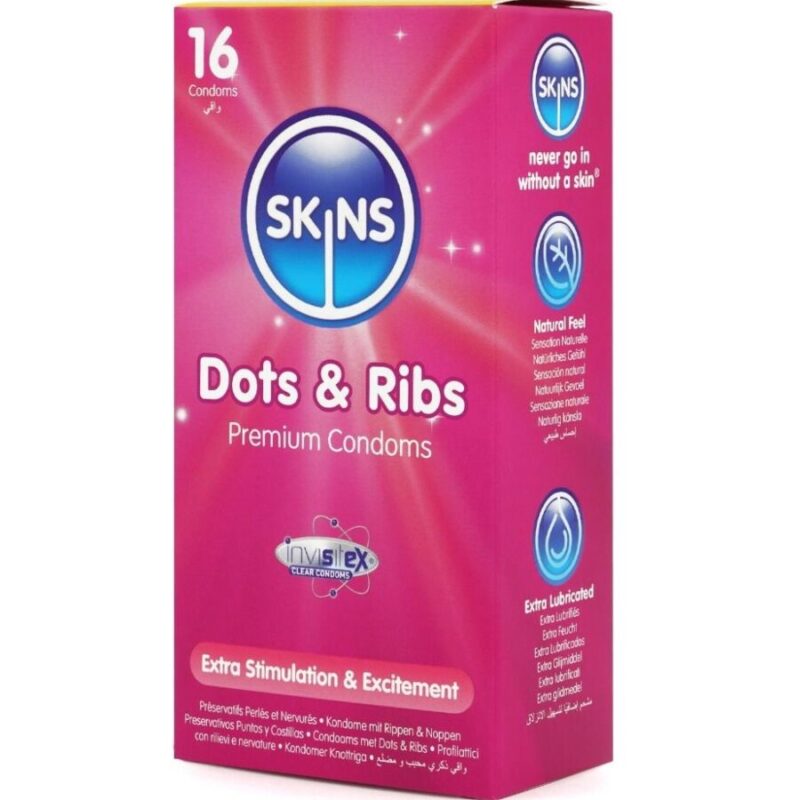 SKINS – DOTS & RIBS PREMIUM CONDOMS PACK 16 All Condom Box Sizes | SEX Shop Ireland 5