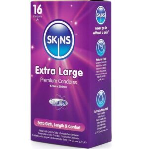 SKINS – EXTRA LARGE PREMIUM CONDOMS PACK 16 All Condom Box Sizes | SEX Shop Ireland 3