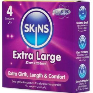 SKINS – EXTRA LARGE PREMIUM CONDOMS PACK 4 All Condom Box Sizes | SEX Shop Ireland 3