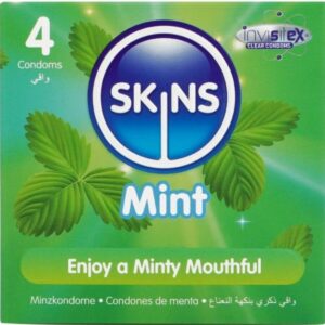 SKINS – MINT PREMIUM CONDOMS PACK 4 All Condom Box Sizes | SEX Shop Ireland