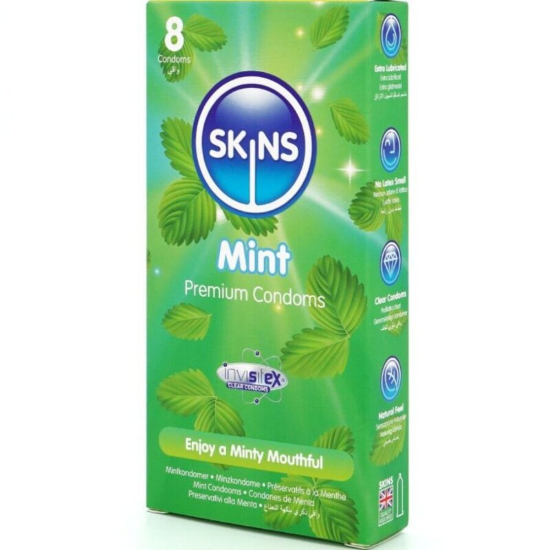 SKINS – MINT PREMIUM CONDOMS PACK 8 All Condom Box Sizes | SEX Shop Ireland 5