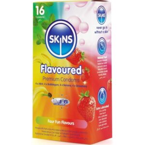 SKINS – MULTI FLAVORS PREMIUM CONDOMS PACK 16 All Condom Box Sizes | SEX Shop Ireland 3