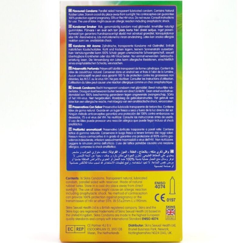 SKINS – MULTI FLAVORS PREMIUM CONDOMS PACK 16 All Condom Box Sizes | SEX Shop Ireland 7