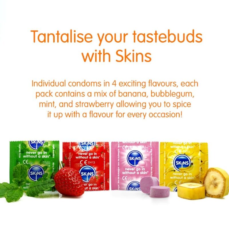 SKINS – MULTI FLAVORS PREMIUM CONDOMS PACK 4 All Condom Box Sizes | SEX Shop Ireland 6