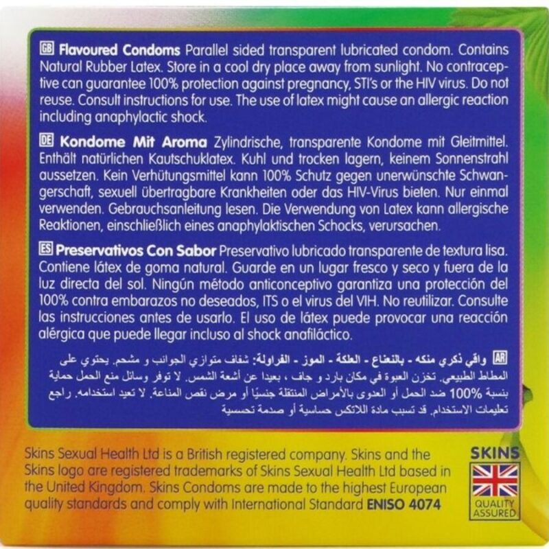 SKINS – MULTI FLAVORS PREMIUM CONDOMS PACK 4 All Condom Box Sizes | SEX Shop Ireland 7