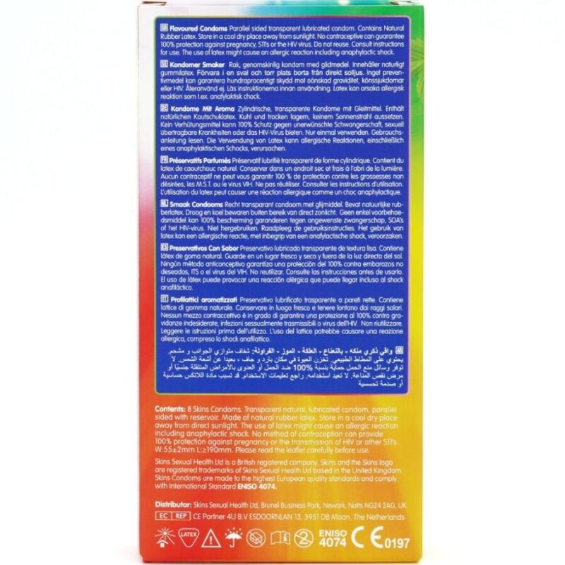 SKINS – MULTI FLAVORS PREMIUM CONDOMS PACK 8 All Condom Box Sizes | SEX Shop Ireland 7