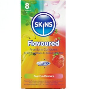 SKINS – MULTI FLAVORS PREMIUM CONDOMS PACK 8 All Condom Box Sizes | SEX Shop Ireland