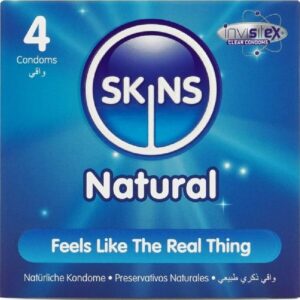 SKINS – NATURAL PREMIUM CONDOMS PACK 4 All Condom Box Sizes | SEX Shop Ireland