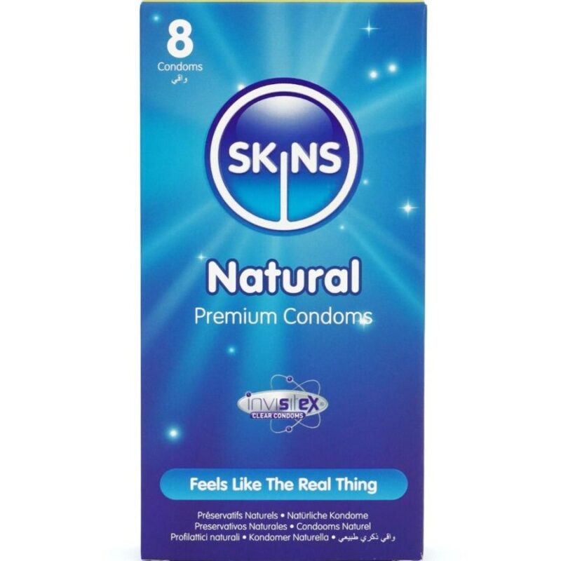 SKINS – NATURAL PREMIUM CONDOMS PACK 8 All Condom Box Sizes | SEX Shop Ireland 4