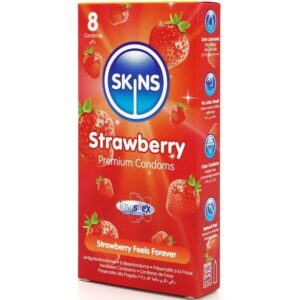 SKINS – STRAWBERRY PREMIUM CONDOMS PACK 8 All Condom Box Sizes | SEX Shop Ireland 3