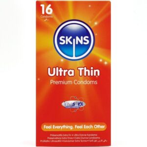 SKINS – ULTRA THIN PREMIUM CONDOMS PACK 16 All Condom Box Sizes | SEX Shop Ireland