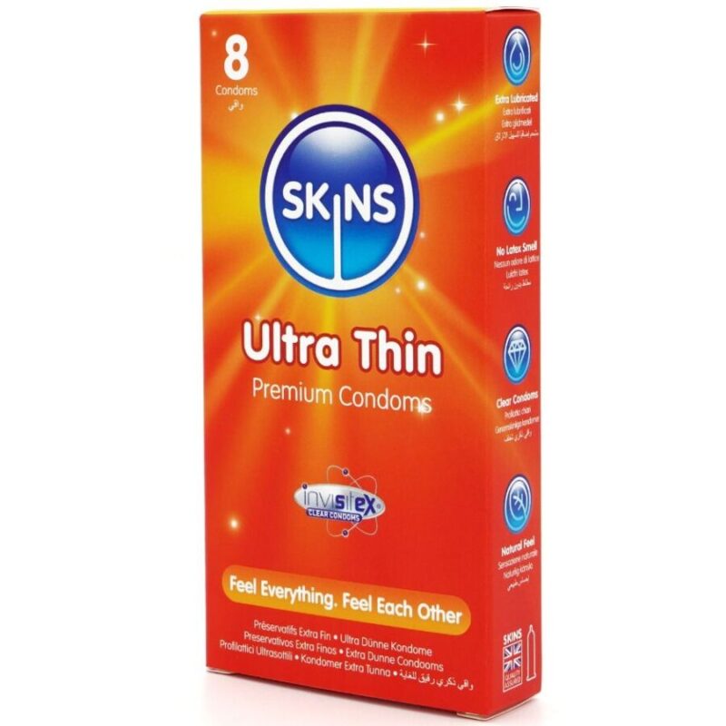 SKINS – ULTRA THIN PREMIUM CONDOMS PACK 8 All Condom Box Sizes | SEX Shop Ireland 5